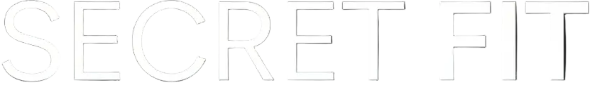 SECRET FIT - Pure Black Background White Text